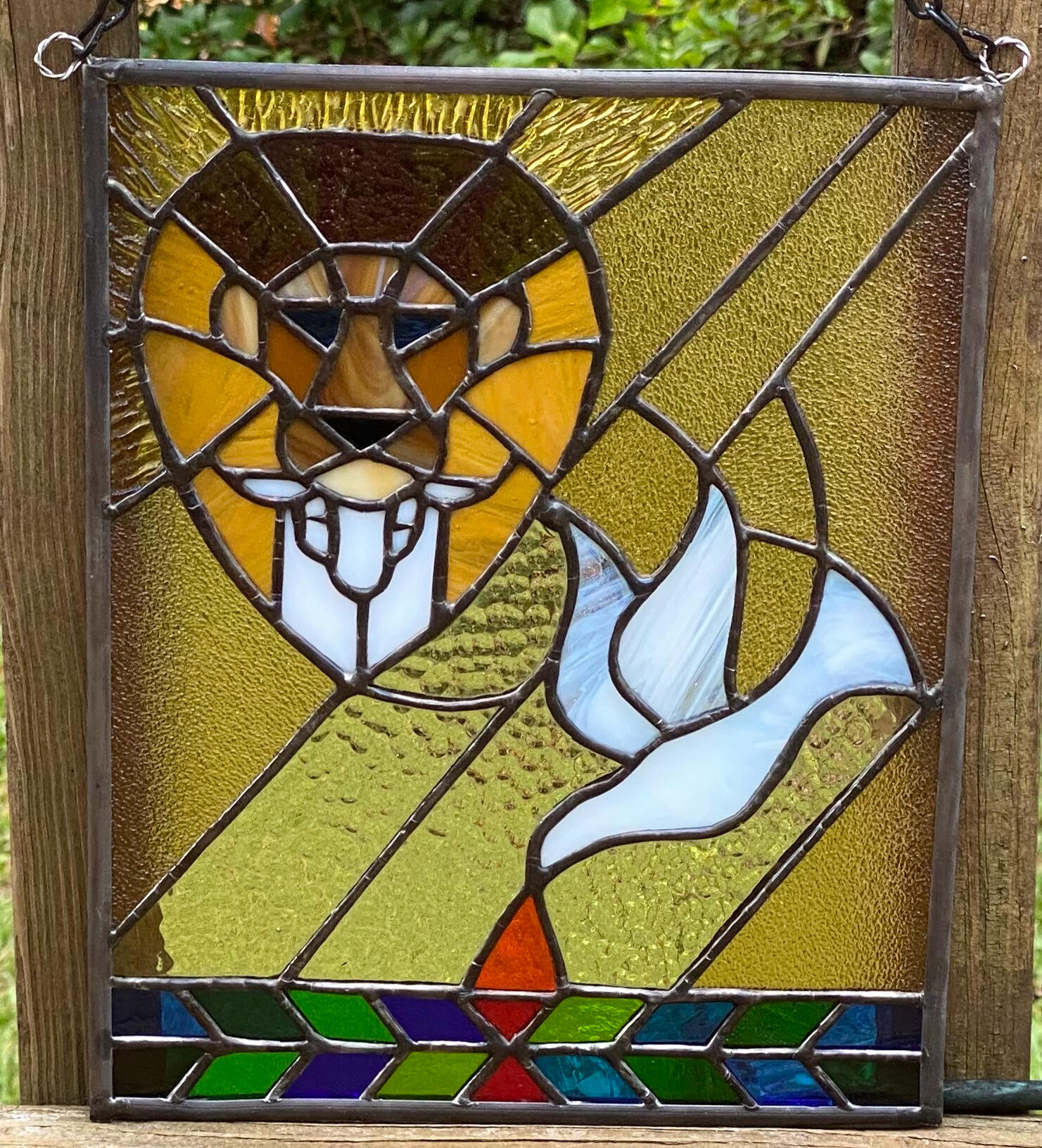 "The Lion, The Lamb, and the Dove" 10 x 10 in